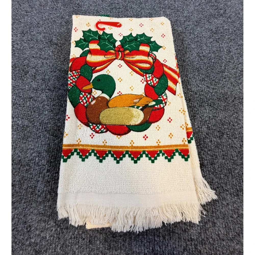 Vintage Gourmet Gallery Mallard Duck 3 Piece Kitchen Towel Pot Holder Set NEW